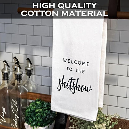 MAINEVENT Welcome to The Show Kitchen Towel 18x24 Inch, Funny Dish Towel