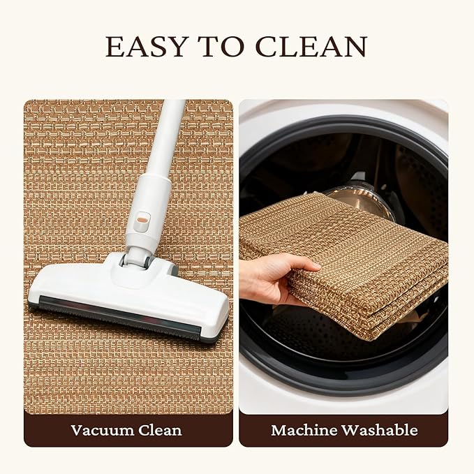 20"x59" Kitchen Mats for Floor, Machine Washable Mats, Woven Kitchen Rugs, Boho Style, Non Slip, Runner Rugs for Kitchen, Non-Slip, Durable, Easy Clean, Everyday Use