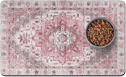 Pet Food Mats for Floor, Absorbent Dog Mat for Food and Water Dispenser Mat, Dog Food Mat Quick Dry Cat Food Mat Pet Supplies