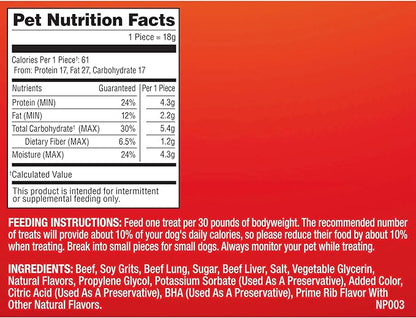 Pup-Peroni Dog Treats, Prime Rib Flavor, 38 Ounce, Made with Real Steak