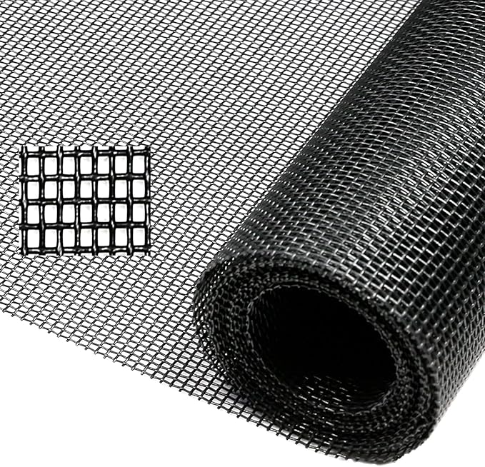 Tooltriz Pet Proof Window Screen Replacement, 48“ x 100" Upgraded Thicken Charcoal Fiberglass Mesh for Sliding Pet Screen Door Repair Kit - Screen Door Protector for Dogs Patio Screen mesh