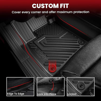 LASFIT Floor Mats & Cargo Liner for Chevrolet Chevy Blazer 2019-2026 (Gas Only), All Weather TPE Custom Fit Floor Mats for Cars (Not Fit Optional Cargo Management System), Car Mats Full Set, Black