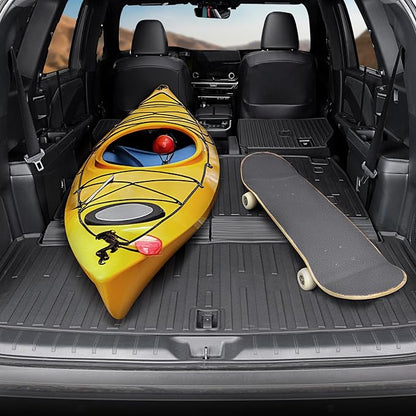 Cargo Mat with Backrest Mats for 2024 2025 2026 Lexus TX 350/500h/550h+, Fit with Subwoofer, All Weather TPE Protectors Cargo Liner Accessories for TX350/TX500h/TX550h+