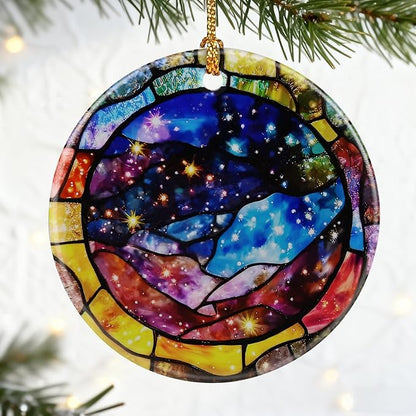 Space Milky Way Ornament, Christmas Ornaments, Christmas Decorations for Tree, Galaxy Indoor Decor, Gifts for Friends, Astronomy Lovers & Cosmic Art Lovers, Gift Exchange & Gift Idea, Giftbox Included