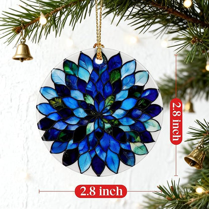 Mandala Ornament | Christmas Ornaments, Christmas Decorations, Hanging Ornaments for Tree, Holiday Decor Gift | Housewarming Gifts & Gifts for Friends,Family or Art Lovers | Gift Exchange Ideas