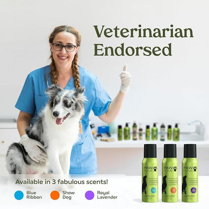 PAWFUME Dog Detangler Grooming Spray, Royal Lavender, 2-Pack | Hypoallergenic alcohol-free spray detangles, moisturizes and freshens coats, Dog Necessities for coat and fur care