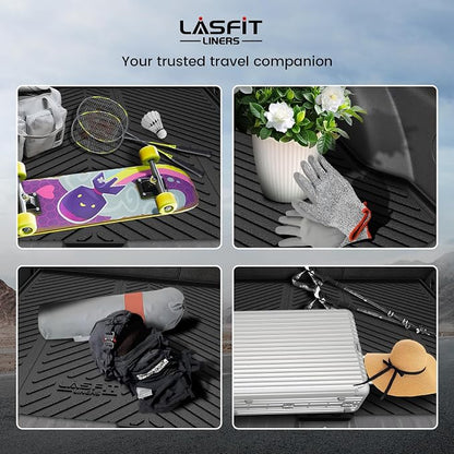 LASFIT Cargo Mat for Hyundai Ioniq 5 2022-2024/ IONIQ 5 N 2025, All Weather TPE Custom Fit Easy Clean Car Trunk Mat for Hyundai Ioniq 5 2022-2024/ IONIQ 5 N 2025 Cargo Liner, Black