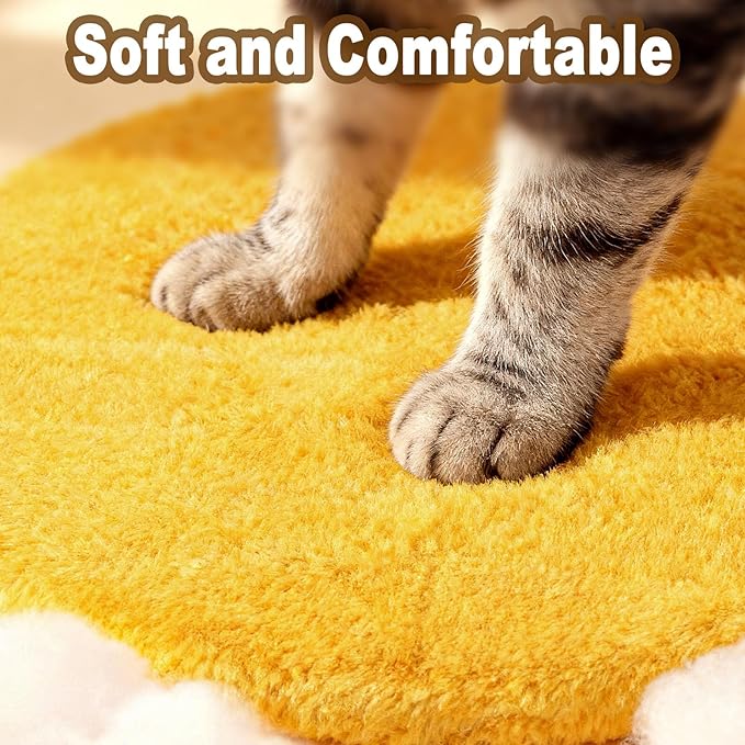 Bee Cat Scratching Post, 36" Tall Cat Scratcher for Indoor Cats - Modern Sisal Scratch Post with Dangling Ball & Plush Toys for Kittens and Adult Cats