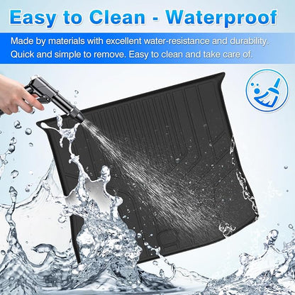Cartist Cargo Mat Compatible with Ford Edge 2015-2024 Accessories Cargo Liner TPE All Weather Anti-Slip Odorless