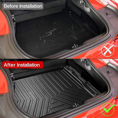 KUST Custom Fit Trunk Mat for 2020-2025 2026 Toyota GR Supra Accessories Cargo Liner All Weather Trunk Floor Mat Black TPE