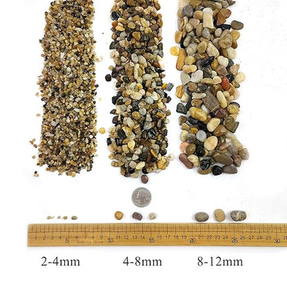20LB Decorative River Rocks Gravel - 2/5" Mixed Color Gravel for Vase Filling, Flower Pot Paving. Gravel for Garden Decoration,Landscaping,Aquarium Aquascape Gravel, Fish Tanks Gravel(8-12MM)