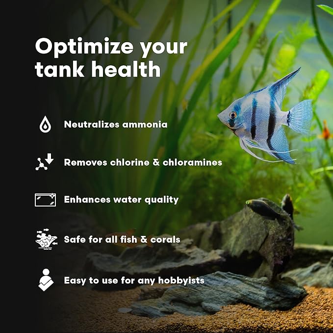Continuum Aquatics Fraction Water Conditioner for Freshwater & Marine Aquariums – Removes Ammonia, Chlorine & Chloramines – Supports Aquarium Balance – Advanced Water Treatment, 250 ml