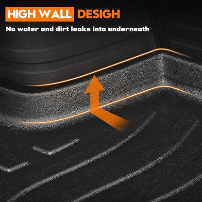 KUST Cargo Trunk Mat for Toyota Camry 2018-2025, Rear Cargo Liner for Camry Accessories All Weather TPE Rubber Raised Edge