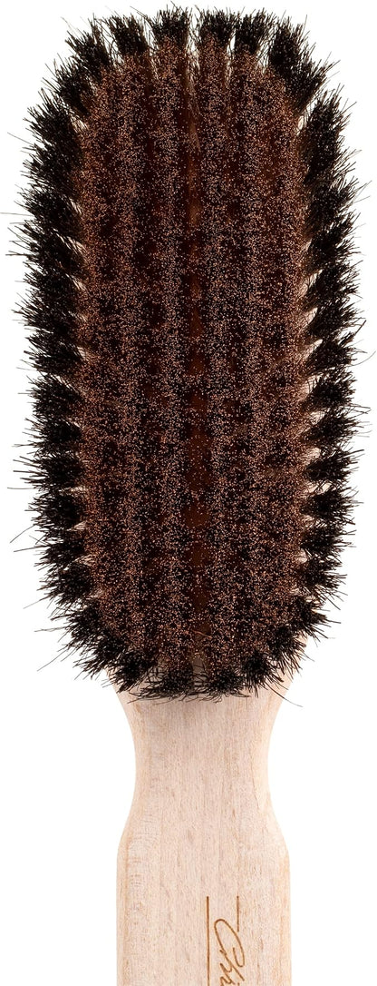 Chris Christensen Boar Dog Brush, Groom Like a Professional, Ionic Series, Brass Bristles, Positive Ionic Charge Pulls Debris and Dander, Large