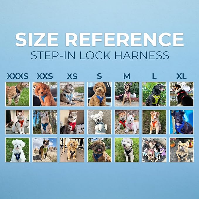 Voyager Step-in Lock Pet Harness - All Weather Mesh, Adjustable Step in Harness for Cats and Dogs by Best Pet Supplies - Army/Black Trim, S (Pack of 2)