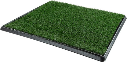 PETMAKER Artificial Grass Puppy Pee Pad for Dogs and Small Pets, 20” x 30” | Reusable 4-Layer Turf Pads for Dogs with Tray, Indoor and Outdoor Fake Grass Potty, Pet Supplies