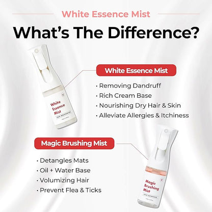 JAYU PET White Essence Mist - Dog Itch Relief, Hypoallergenic Soothing Spray, Dandruff & Dry Skin Spray (5.8fl oz, 170ml)