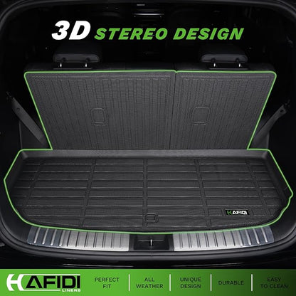 All Weather Floor Mats & Cargo Liner for Chevy Equinox EV 2024 2025 2026 with Backrest Mat Custom Fit Full Set Accessories - Black
