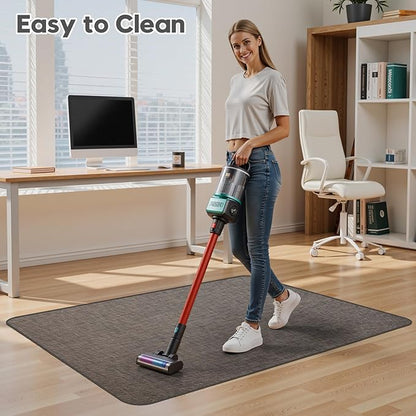 Sycoodeal Office Chair Mat for Hardwood & Tile Floor,Computer Gaming Chair Mat for Rolling Chairs Non-Curve, Anti-Slip, Heavy Duty Floor Protector for Home Office,Dark Coffee (48" x 60")