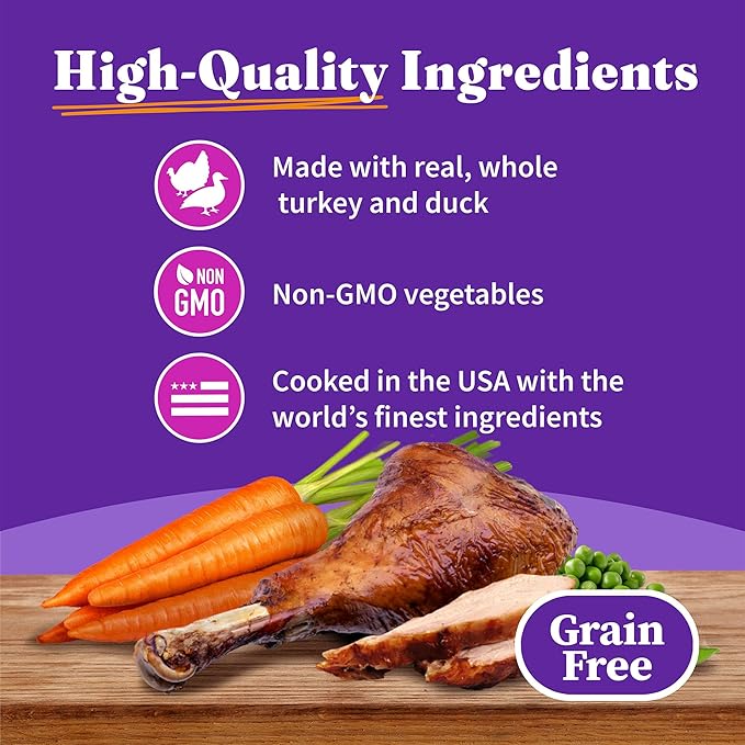 Halo Wet Dog Food For Small Dogs, Grain Free, Turkey & Duck 5.5 Ounce (Pack of 12)