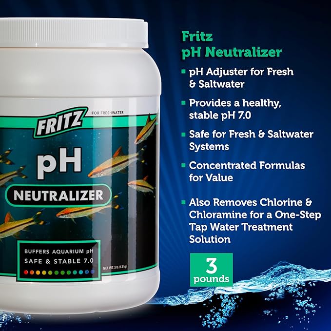 Fritz Aquatics 80287 Fritz pH Neutralizer for Fresh and Salt Water Aquariums, 3-LBS