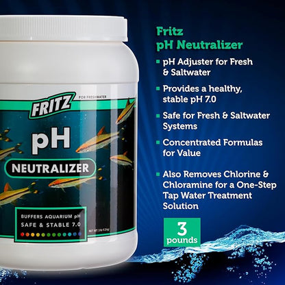 Fritz Aquatics 80287 Fritz pH Neutralizer for Fresh and Salt Water Aquariums, 3-LBS