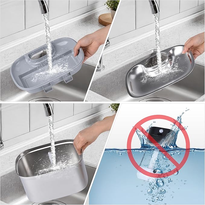 5L/169oz Automatic Stainless Steel Pet Water Fountain for Cats & Dogs, Cordless Cat Dog Drinking Fountain with 5000mAh Rechargeable Battery, Ultra-Quiet Pump & 3 Smart Modes