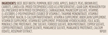 Nutrish Real Beef & Pumpkin Recipe Whole Health Blend Premium Paté Wet Dog Food, 13 oz. Can, 12 Count, Packaging May Vary (Rachael Ray)