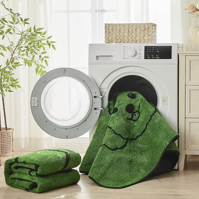 Reusable Puppy Pads , Washable Pee Pads for Dogs 36" x 24" 2 Pack | Super Absorbent & Leakproof Potty Training Pads, Plush Grass-Look With Non-Slip Backing For Crates, Playpens & Small Pets