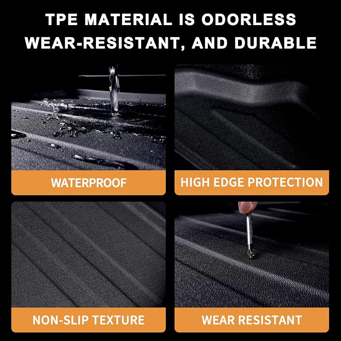 Floor Mats for 2023-2025 2026 Kia Sportage (Only Fit Gas) & Cargo Mat & Backrest Mat. TPE All Weather Protection Floor Liners with Cargo Liner Covering The Backrest Full Set Accessories