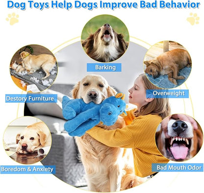 Dog Toys for Aggressive Chewers, Interactive Plush Dog Toy with Squeaker and Crinkle Paper, Suitable for Reducing Boredom and Anxiety, Cute Pet Toy for Small, Medium and Large Dogs