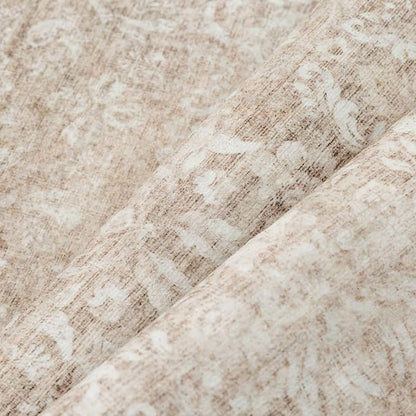 2x8 Runner Rug Washable Beige Vintage Hallway Kitchen Carpet Indoor Non Slip Small Low Plie Thin Bedroom Bathroom Rug Retro Accent Throw Dining Living Room