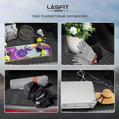 LASFIT Cargo Mat for Hyundai Sonata 2026 2025 2024 2023 2022 2021 2020 / Kia K5 2021-2026, All Weather TPE Custom Fit Car Trunk Mats Cargo Liners Accessories, Black