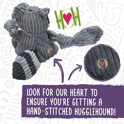 HuggleHounds Knottie Plush Dog Toy - Dog Stuffed Animal Toy, Puppy Toys, Squeaky Dog Toy for Small, Medium & Large Dogs, Durable Plush to Keep Them Busy - Manny Moose, Small