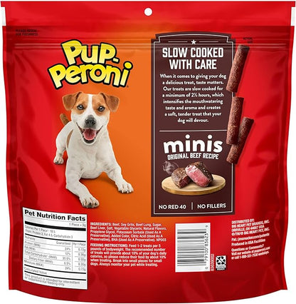 Pup-Peroni Mini Dog Treats, Original Beef Flavor, 22.5 Ounce, Made with Real Beef