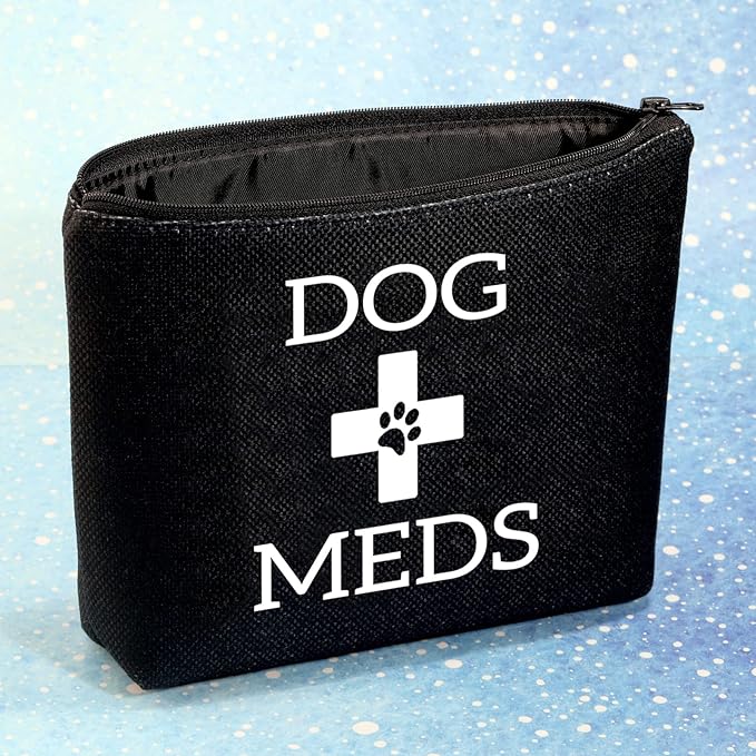 G2TUP Dog Medicine Bag - Vet Tech Gifts, Dog Essentials Storage for Travel, Camping, Car Emergency (Black)