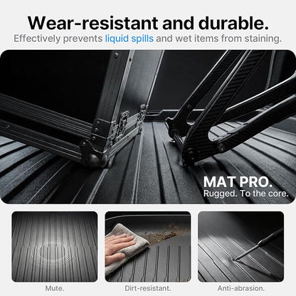6Pcs Floor Mats for Tesla Model 3 Highland 2024-2026 All Trims, Injection Molded Virgin TPE with Aluminum Dead Pedal — All-Weather Cargo Liners with Frunk/Trunk Lower Storage
