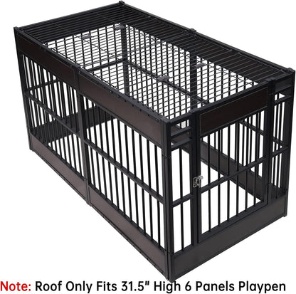 Heavy Duty Dog Fence Roof for 31.5" High Exercise Pens, Easy Assembly, Compatible (Roof Only)