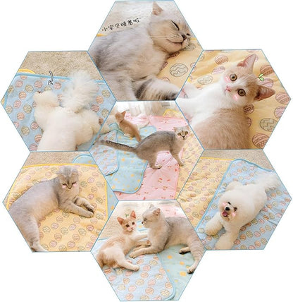 NACOCO Pet Cooling Mat Cat Dog Cushion Pad Summer Cool Down Comfortable Soft for Pets and Adults (L, Pink)