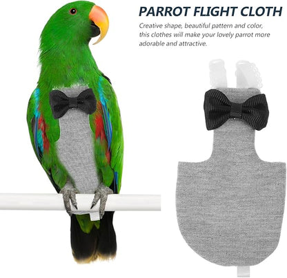 balacoo Washable Bird Diaper Lightweight Breathable Parrot Pants Reusable Flight Suit with Decorative Patterns for Parrots Cockatoos Lovebirds