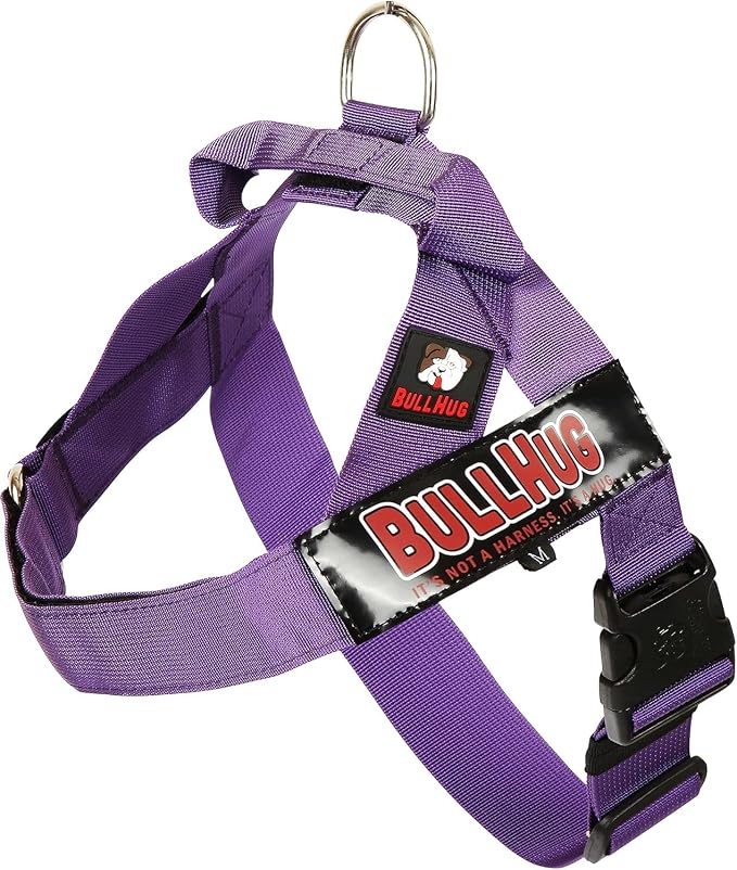 Adjustable Dog Harness– No Pull, No Choke – for English Bulldogs, French Bulldogs, Pugs & Broad-Chested Breeds – Easy, Safe Walks (Violet, Small)