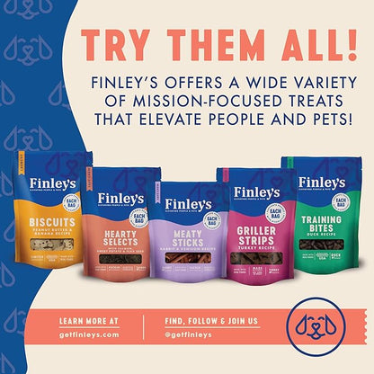 Finley's Hearty Selects Dog Treats, Hearty Selects Salmon, Sweet Potato, and Flax Seed, Soft-Baked, Functional Ingredients, Made in USA, 12 Ounce (Pack of 1)