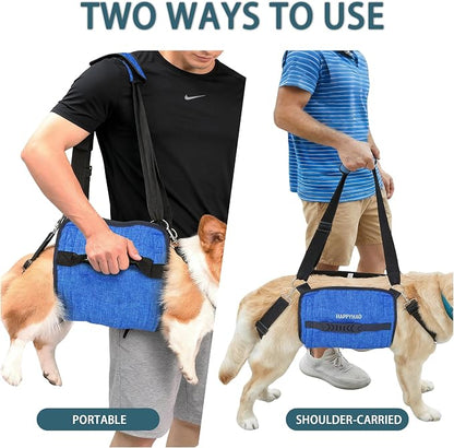 Adjustable Dog Lift Harness, Suitable for Medium to Large Dogs,Blue L