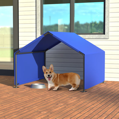 Dog Shade Shelter Outdoor Tent for Small Medium Dogs, Waterproof Sun Protection Pet House for Dogs, Small Animals and Livestock, Blue
