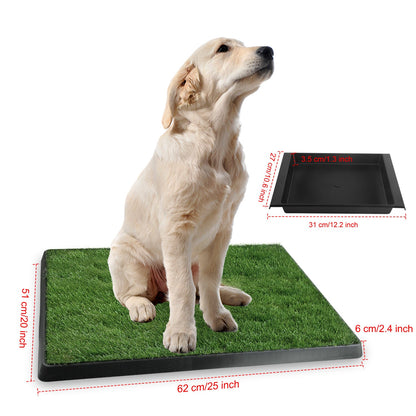 1Pc Dog Potty Training Artificial Grass Pad Pet Cat Toilet Trainer Mat Puppy Loo Tray Turf For Small Medium Dogs Indoor Outdoor Use