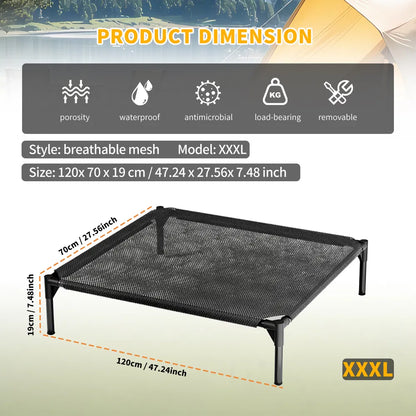 Elevated Breathable Mesh Pet Bed, Indoor&Outdoor Use, Sizes For Small To XL Pets - 2026 Must-Buy