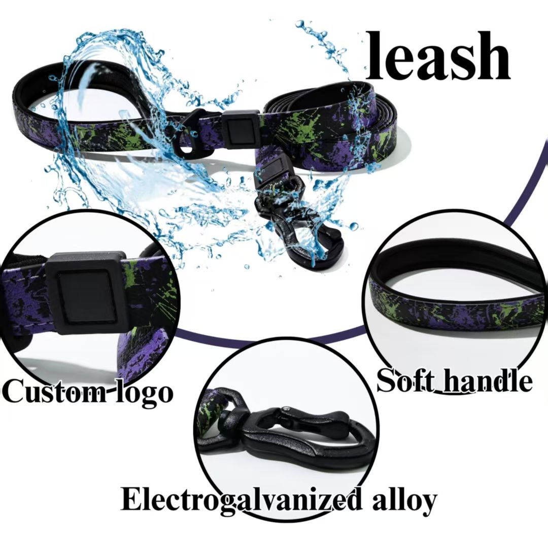 UV Printing Camouflage Embossed Pet Leash Set Is A Perfect Combination Of Style And Functionality Specially Designed For Pets' Outdoor Activities. Every Detail From Craftsmanship To Material Selection