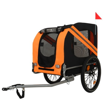 Large Folding Bike Trailer For Dogs  120LB Capacity All-Terrain Pet Carrier, Durable Steel Frame For Cycling, Jogging, Camping  Outdoor Adventures