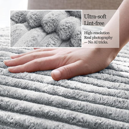 Dual Non-Slip Couch Cover for Dogs Waterproof, Fuzzy Soft Pet Couch Covers for Sofa 3 Cushion, Pet Friendly Soft Dog Bed Covers Sofa Cover Washable (Seagull Gray, 33" x 85" 1 Pack)