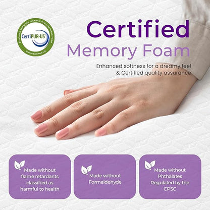 GAESTE 10 Inch Queen Cooling Gel Memory Foam Medium Firm Mattress Breathable Pressure Relief CertiPUR-US Certified Foam, Mattress-in-a-Box for Kids and Adults No Fiberglass (Queen, 10 in)